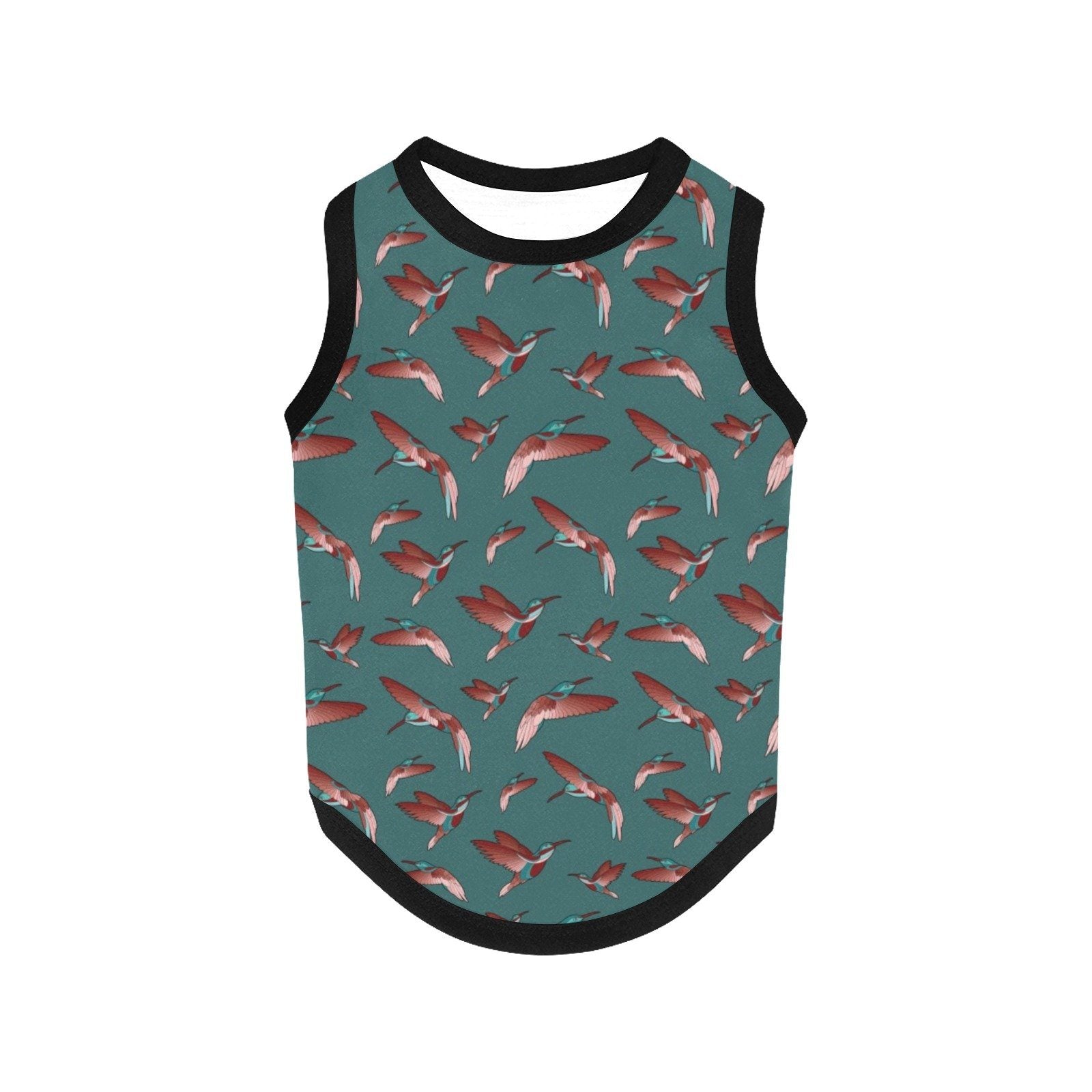 Red Swift Turquoise All Over Print Pet Tank Top Pet Tank Top e-joyer 