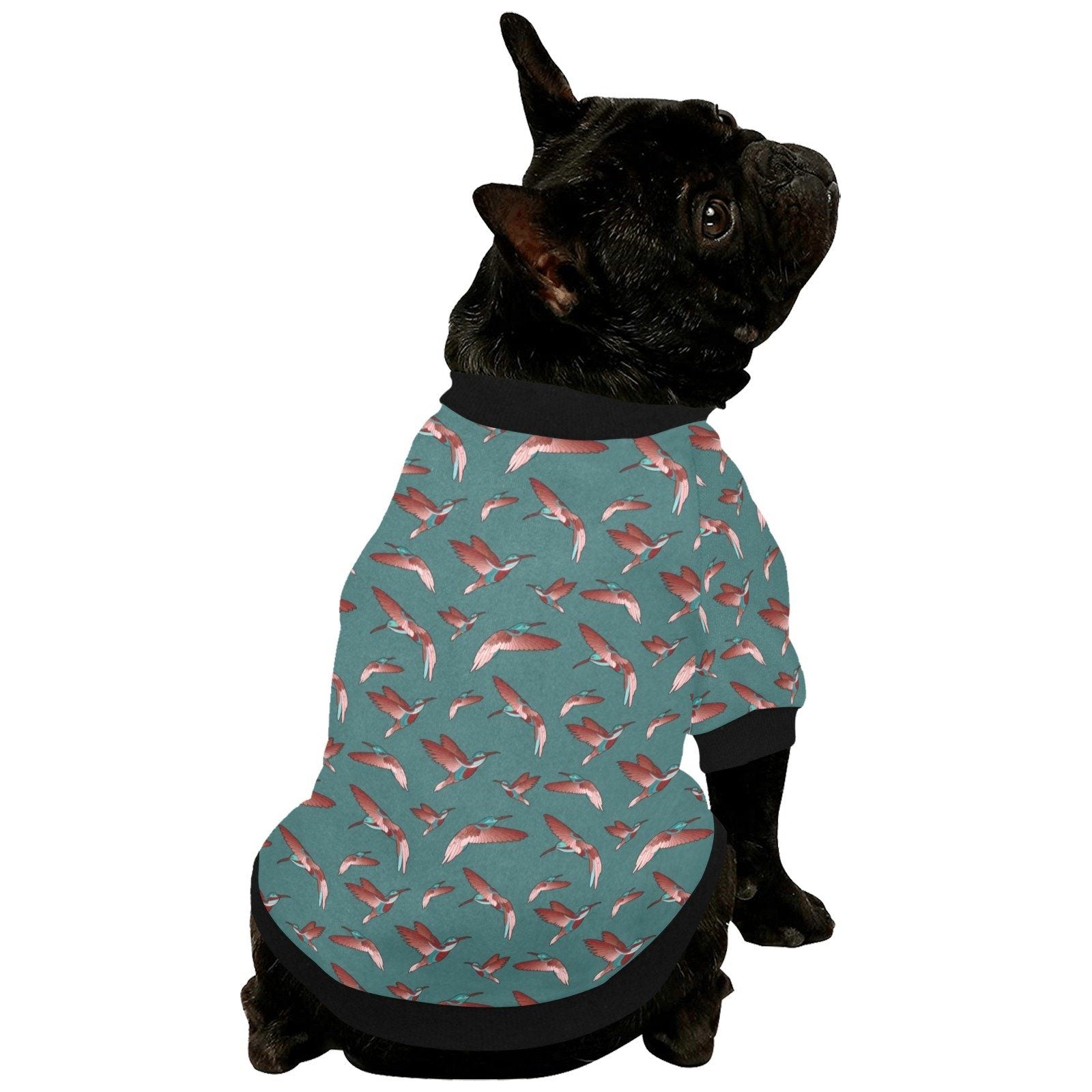 Red Swift Turquoise Pet Dog Round Neck Shirt Pet Dog Round Neck Shirt e-joyer 