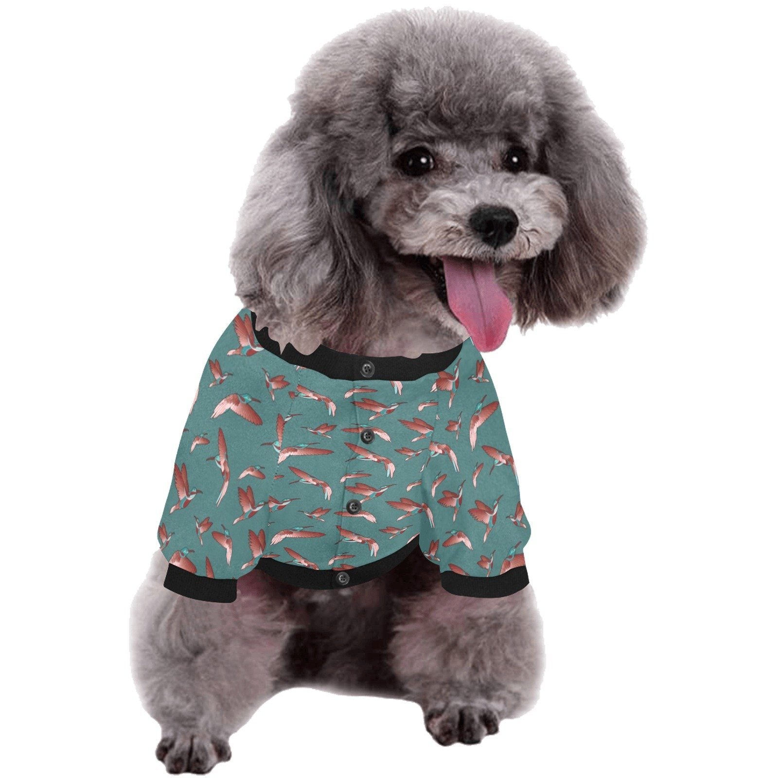 Red Swift Turquoise Pet Dog Round Neck Shirt Pet Dog Round Neck Shirt e-joyer 