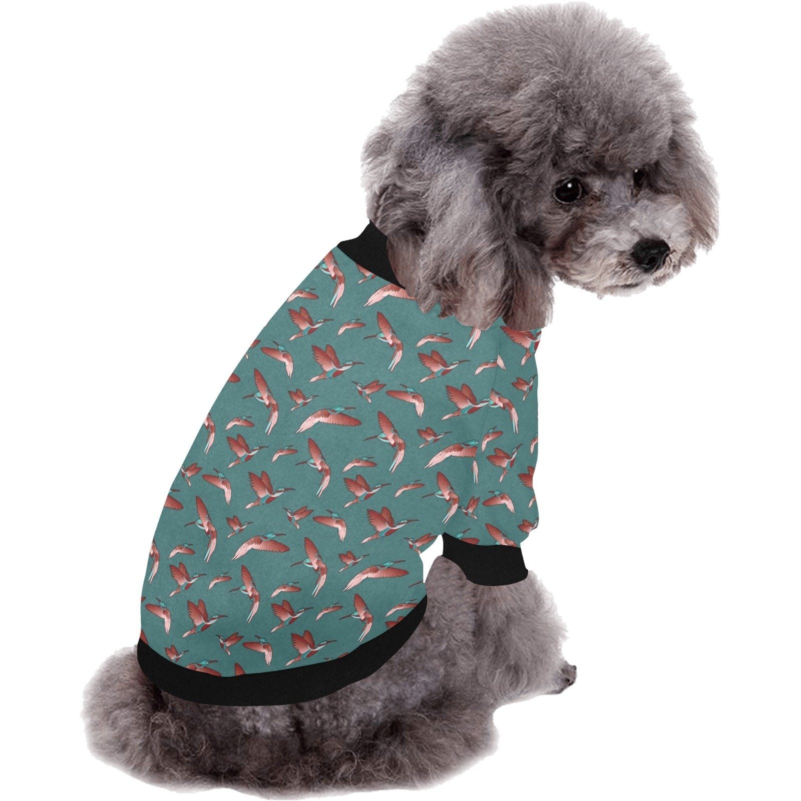 Red Swift Turquoise Pet Dog Round Neck Shirt Pet Dog Round Neck Shirt e-joyer 