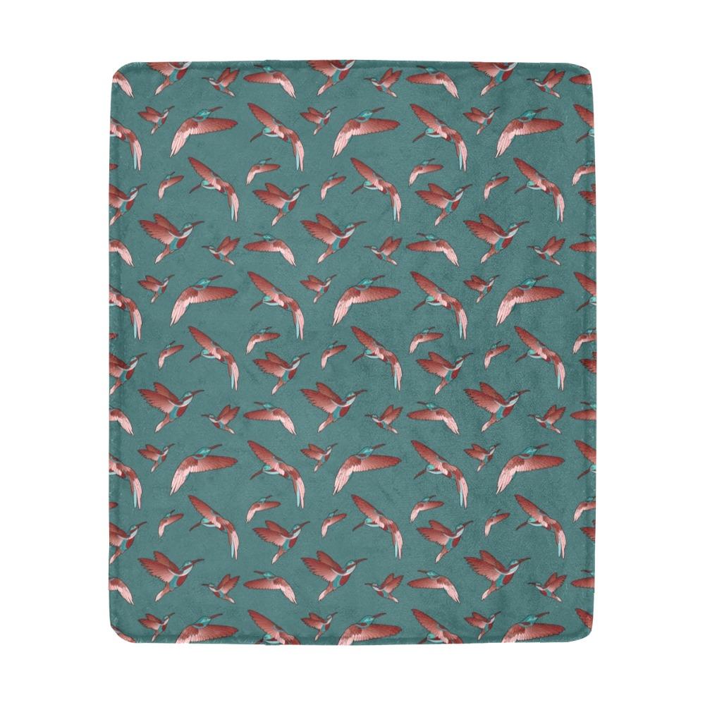 Red Swift Turquoise Ultra-Soft Micro Fleece Blanket 50"x60" Ultra-Soft Blanket 50''x60'' e-joyer 