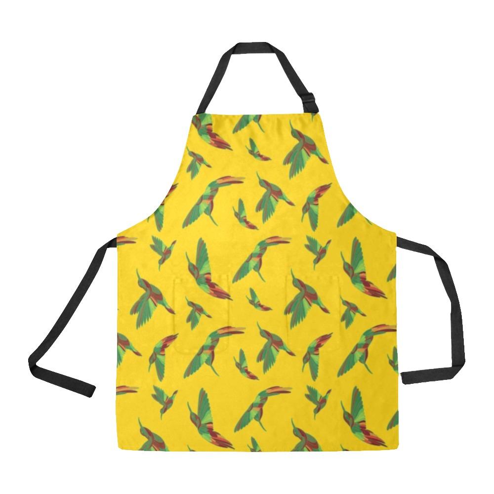 Red Swift Yellow All Over Print Apron All Over Print Apron e-joyer 