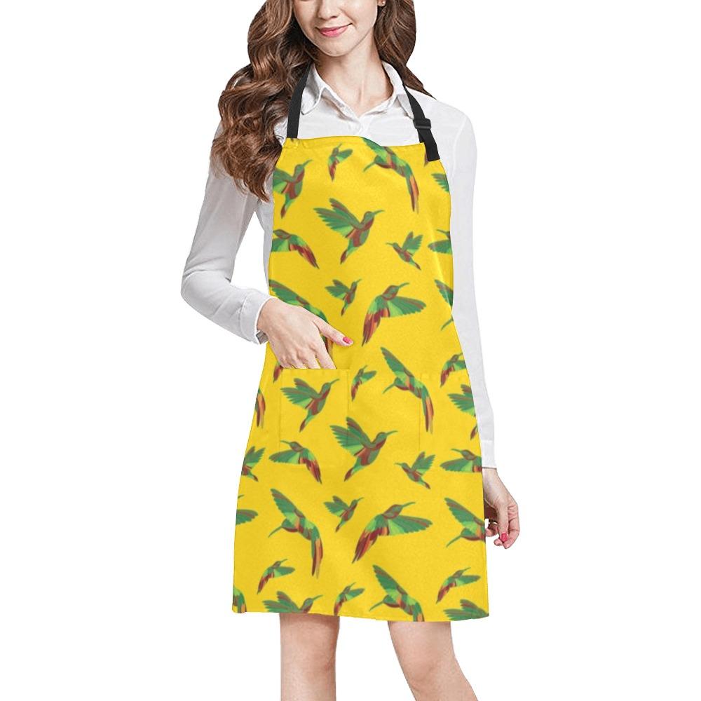 Red Swift Yellow All Over Print Apron All Over Print Apron e-joyer 