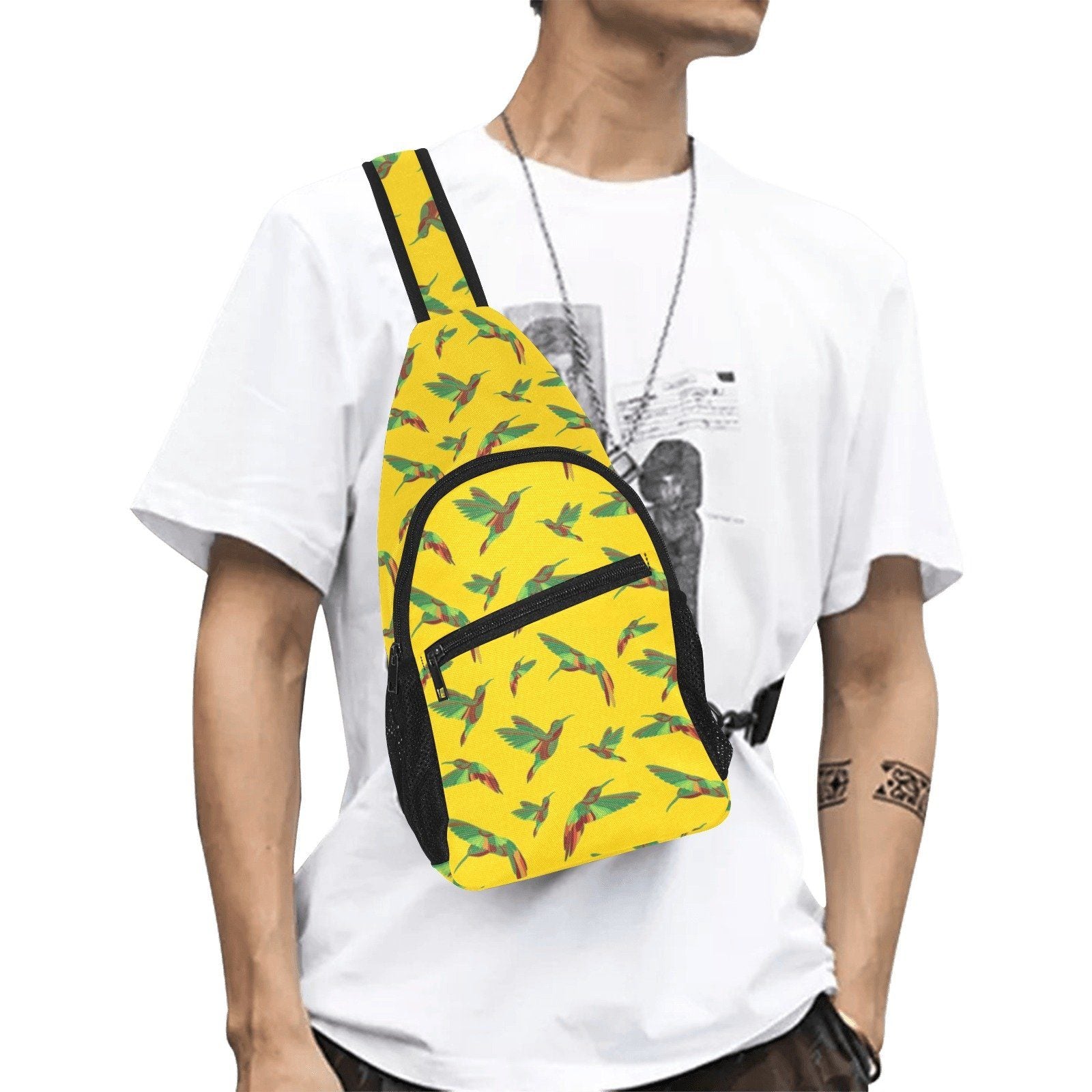 Red Swift Yellow All Over Print Chest Bag (Model 1719) All Over Print Chest Bag (1719) e-joyer 