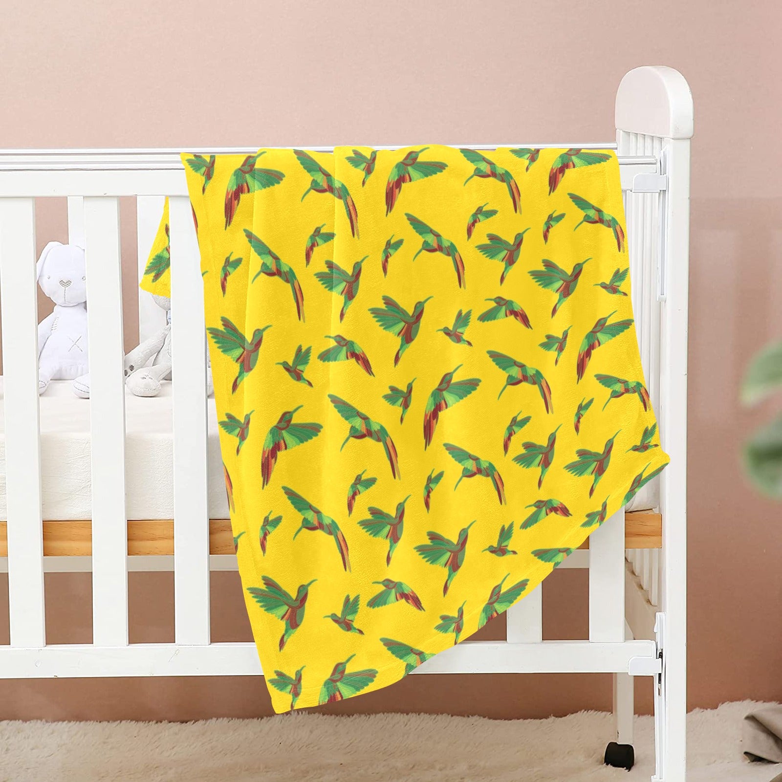 Red Swift Yellow Baby Blanket 30"x40" Baby Blanket 30"x40" e-joyer 