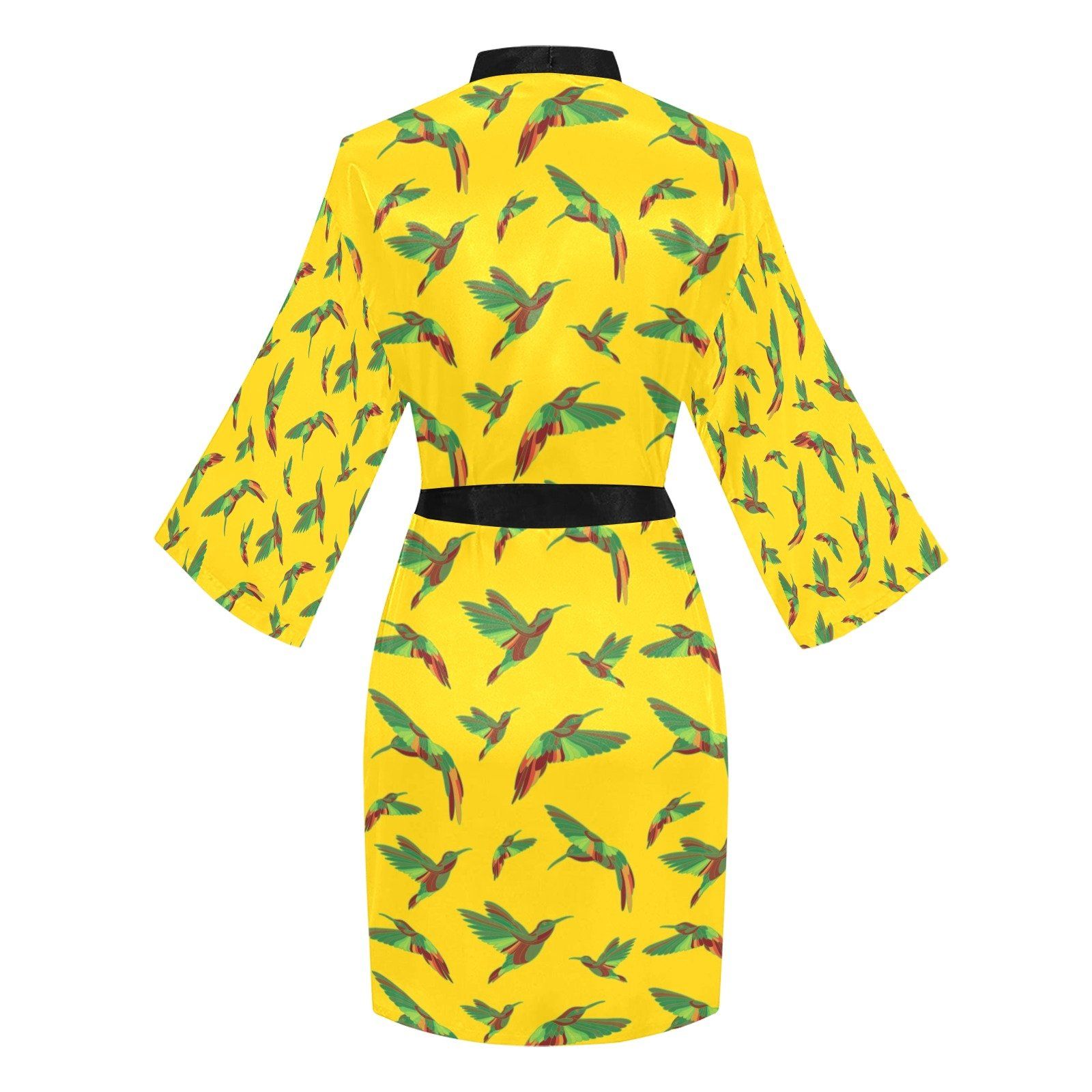 Red Swift Yellow Long Sleeve Kimono Robe Long Sleeve Kimono Robe e-joyer 