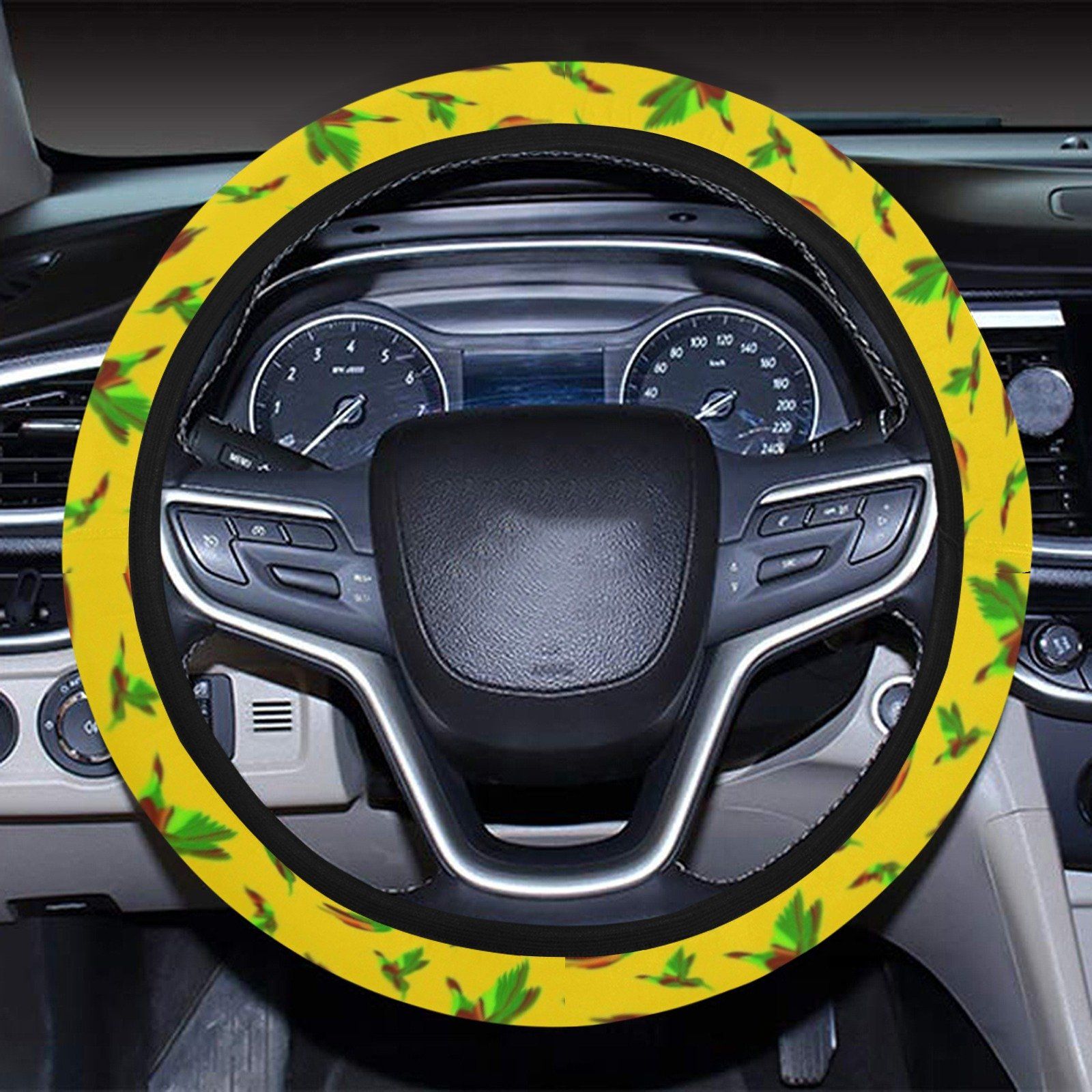 Red Swift Yellow Steering Wheel Cover with Elastic Edge Steering Wheel Cover with Elastic Edge e-joyer 