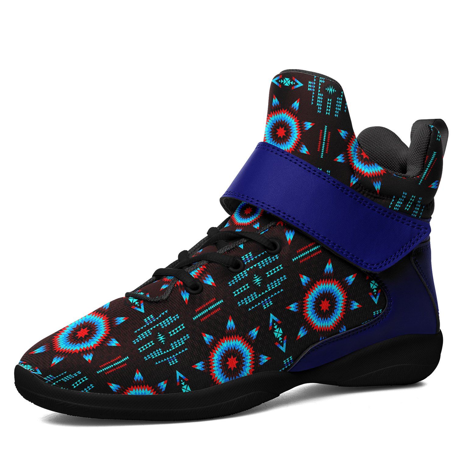 Rising Star Corn Moon Ipottaa Basketball / Sport High Top Shoes 49 Dzine US Women 5.5 / US Youth 4 / EUR 36 Black Sole with Blue Strap 