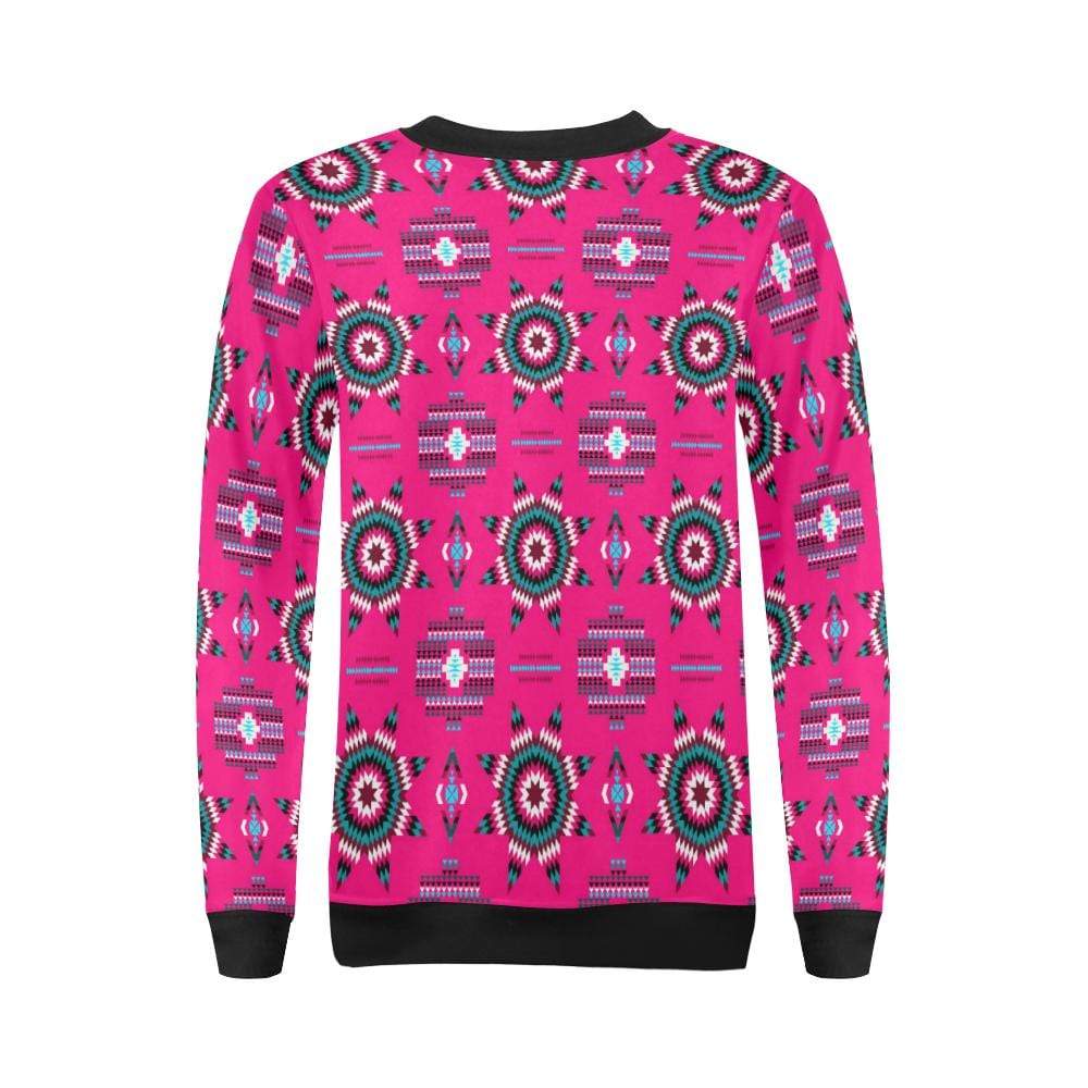 Rising Star Strawberry Moon All Over Print Crewneck Sweatshirt for Women (Model H18) Crewneck Sweatshirt for Women (H18) e-joyer 