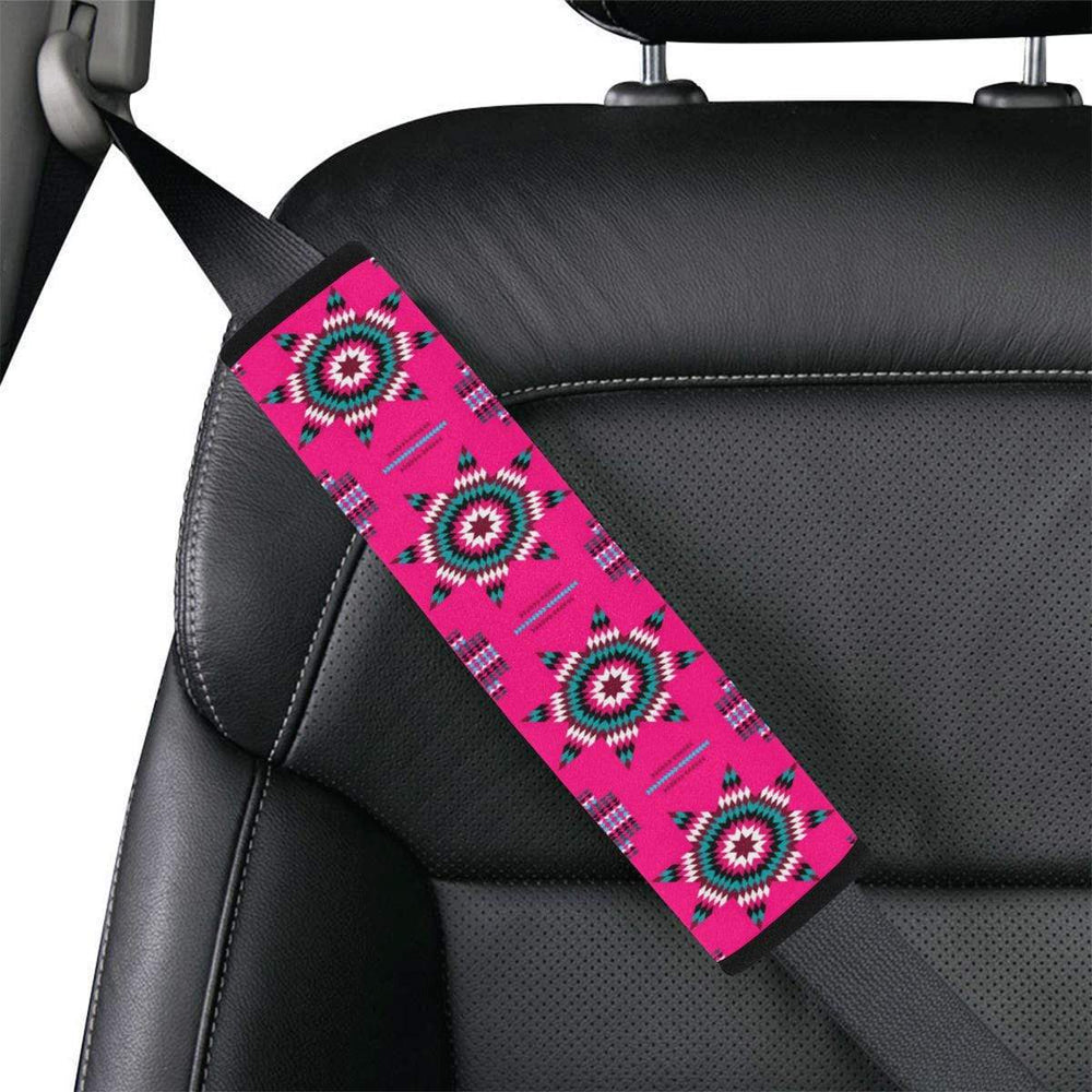 Tropical Forest Star Quilt Car Seat Belt Cover 7''x12.6''
