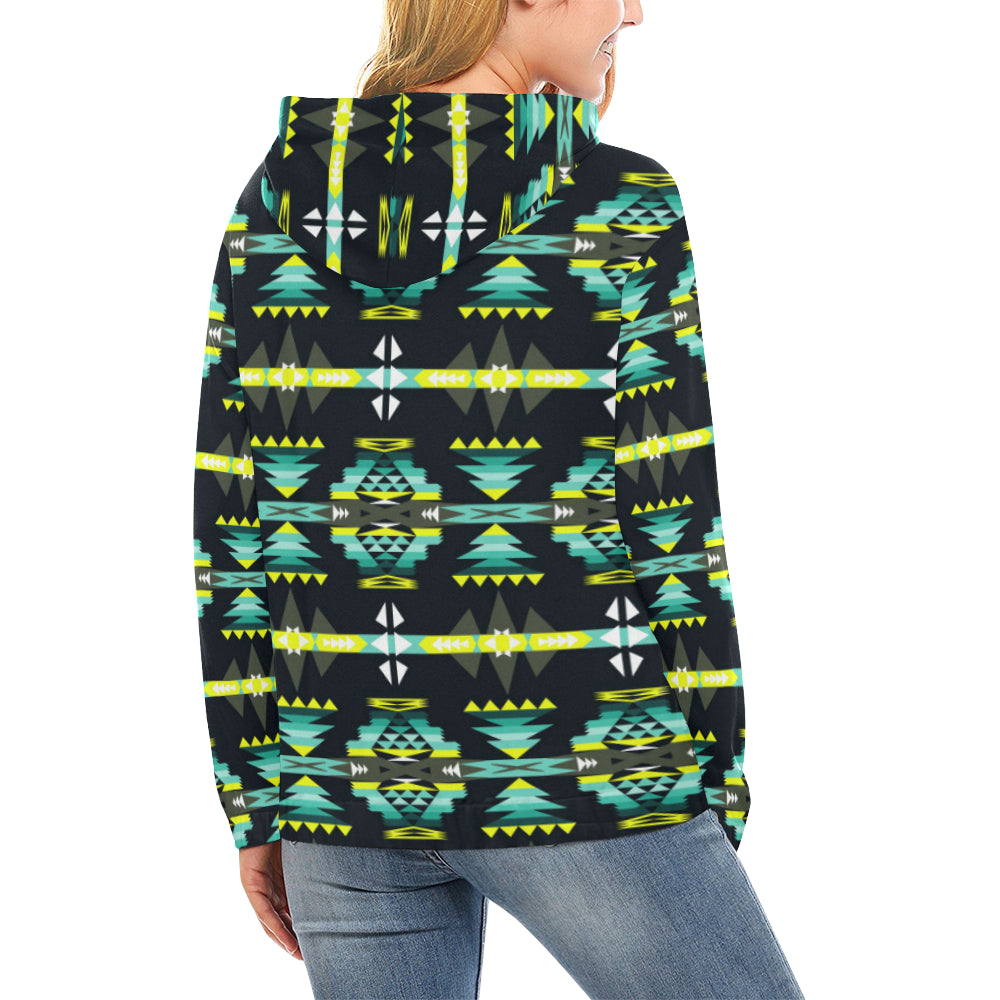 River Trail All Over Print Hoodie for Women (USA Size) (Model H13) All Over Print Hoodie for Women (H13) e-joyer 