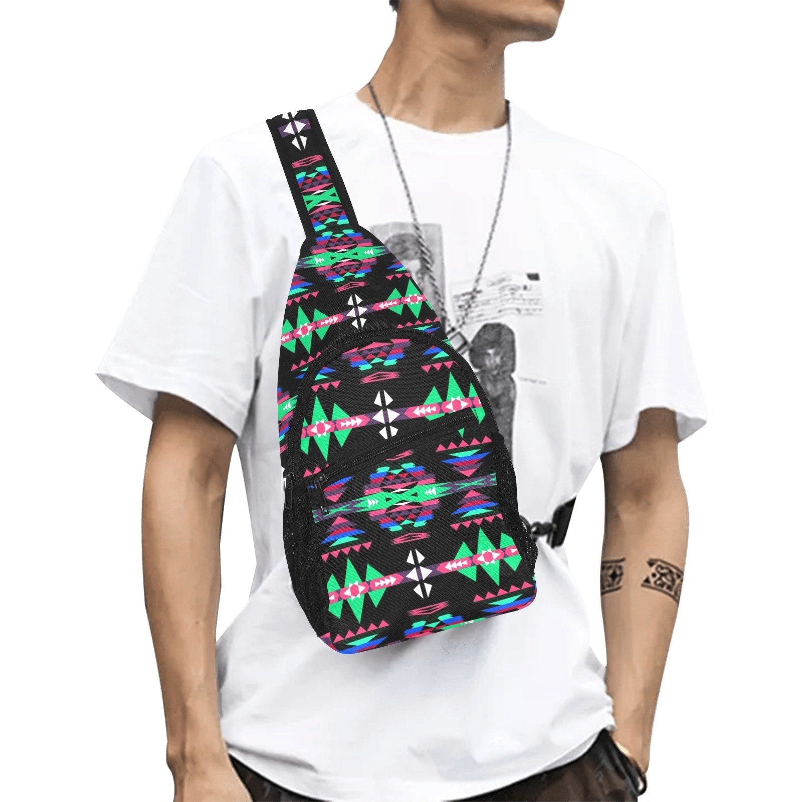 River Trail Journey All Over Print Chest Bag (Model 1719) All Over Print Chest Bag (1719) e-joyer 