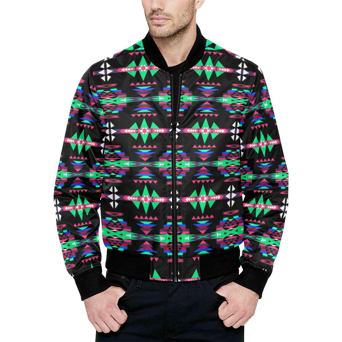 River Trail Journey All Over Print Quilted Bomber Jacket for Men (Model H33) All Over Print Quilted Jacket for Men (H33) e-joyer 