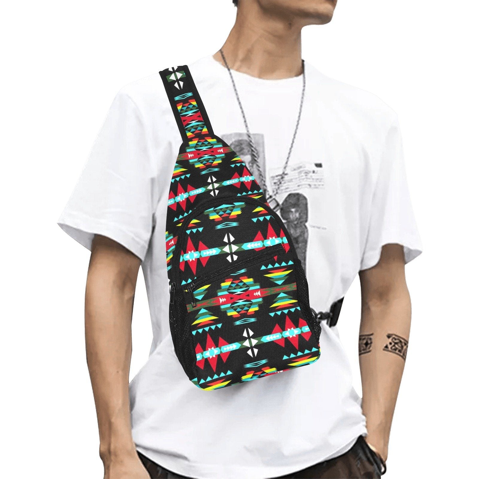 River Trail Sunset All Over Print Chest Bag (Model 1719) All Over Print Chest Bag (1719) e-joyer 