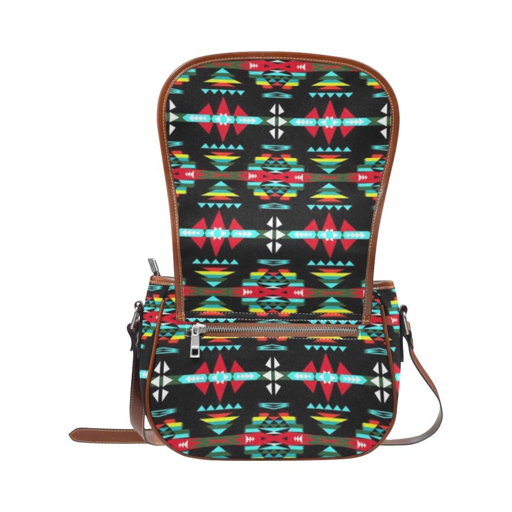 River Trail Sunset Saddle Bag/Small (Model 1649) Full Customization bag e-joyer 