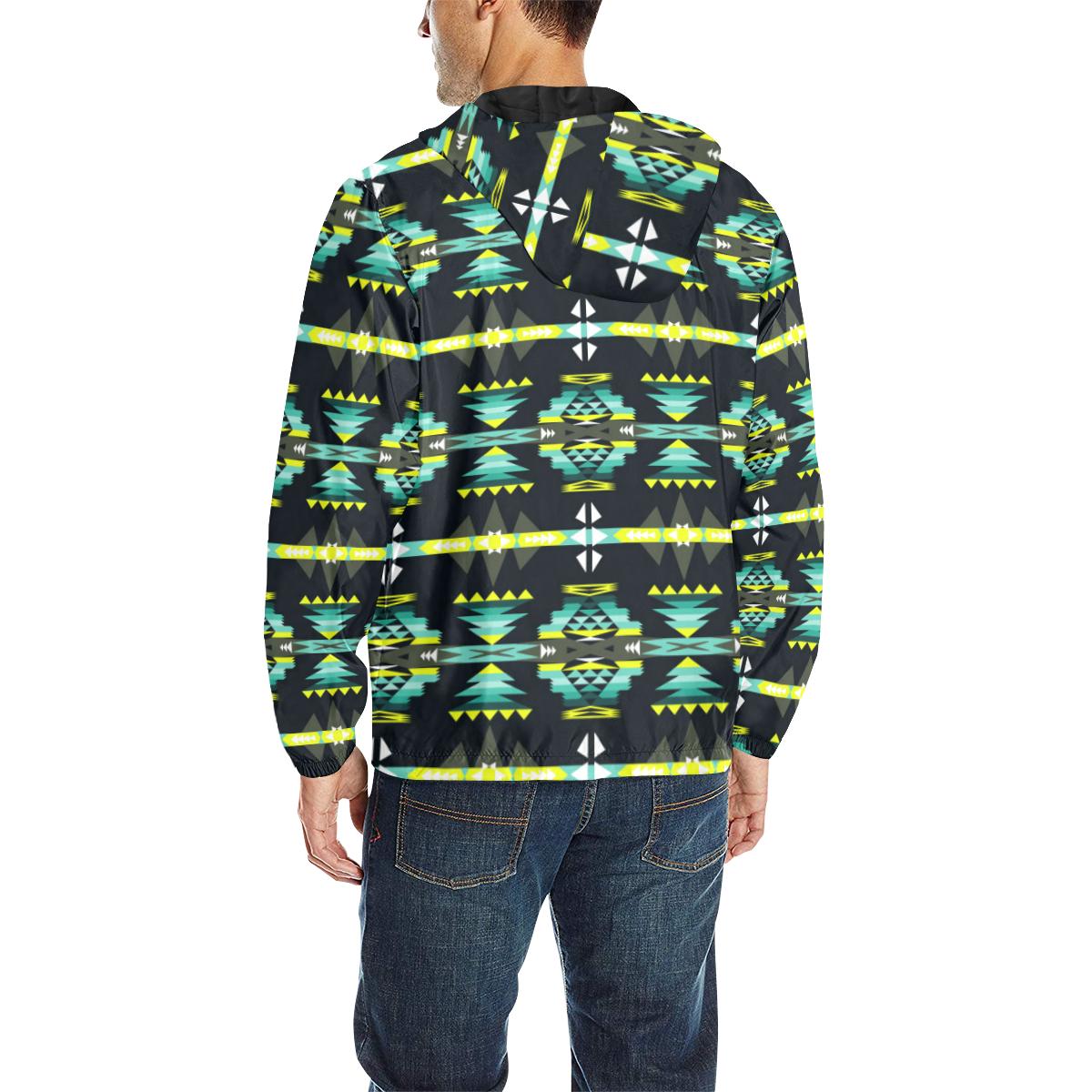 River Trail Unisex Quilted Coat All Over Print Quilted Windbreaker for Men (H35) e-joyer 