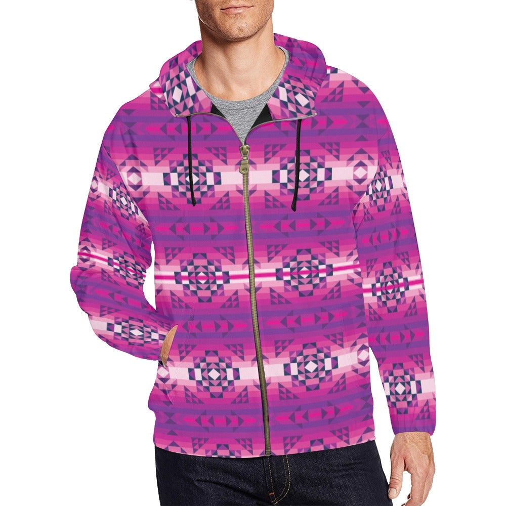 Men s All Over Print Zip Hoodie