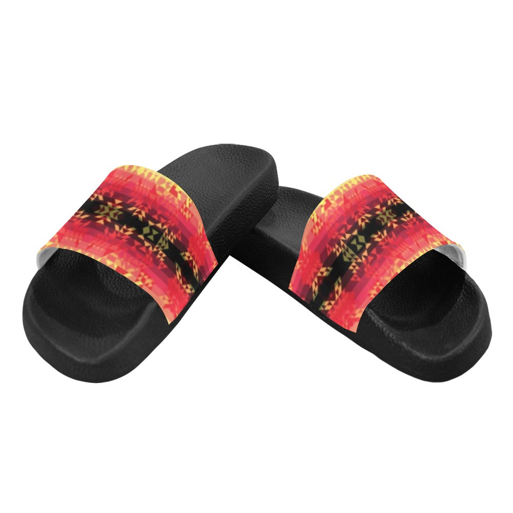 Soleil Fusion Rouge Women's Slide Sandals (Model 057) sandals e-joyer 