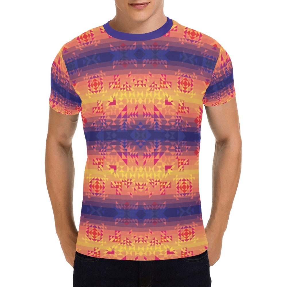 Soleil Indigo All Over Print T-Shirt for Men (USA Size) (Model T40) All Over Print T-Shirt for Men (T40) e-joyer 