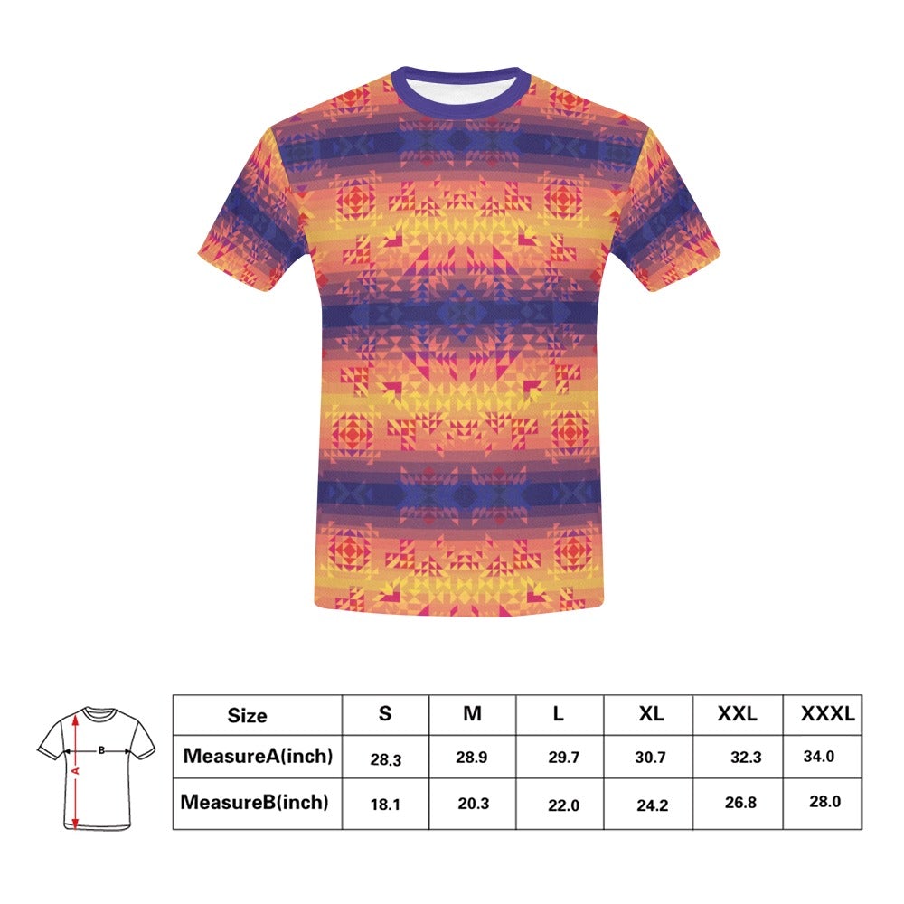 Soleil Indigo All Over Print T-Shirt for Men (USA Size) (Model T40) All Over Print T-Shirt for Men (T40) e-joyer 