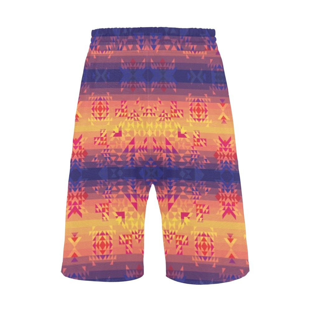Soleil Indigo Men's All Over Print Casual Shorts (Model L23) short e-joyer 