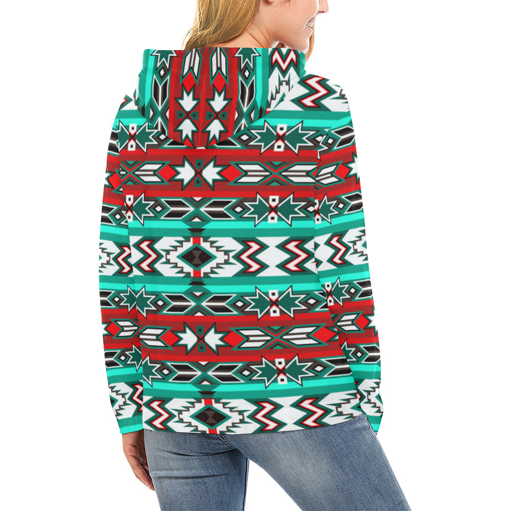 Southwest Journey All Over Print Hoodie for Women (USA Size) (Model H13) Hoodie e-joyer 