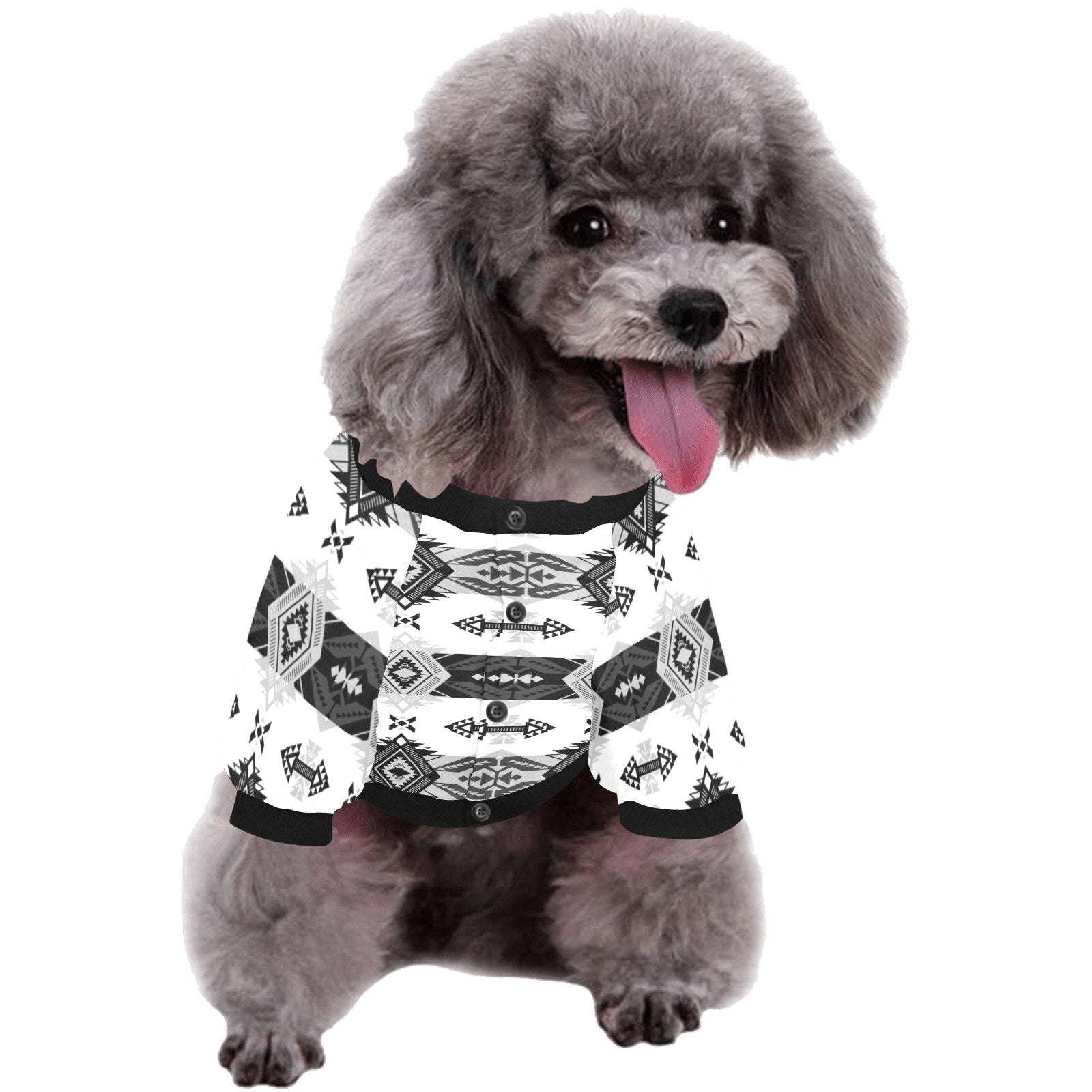 Sovereign Nation Black and White Pet Dog Round Neck Shirt Pet Dog Round Neck Shirt e-joyer 