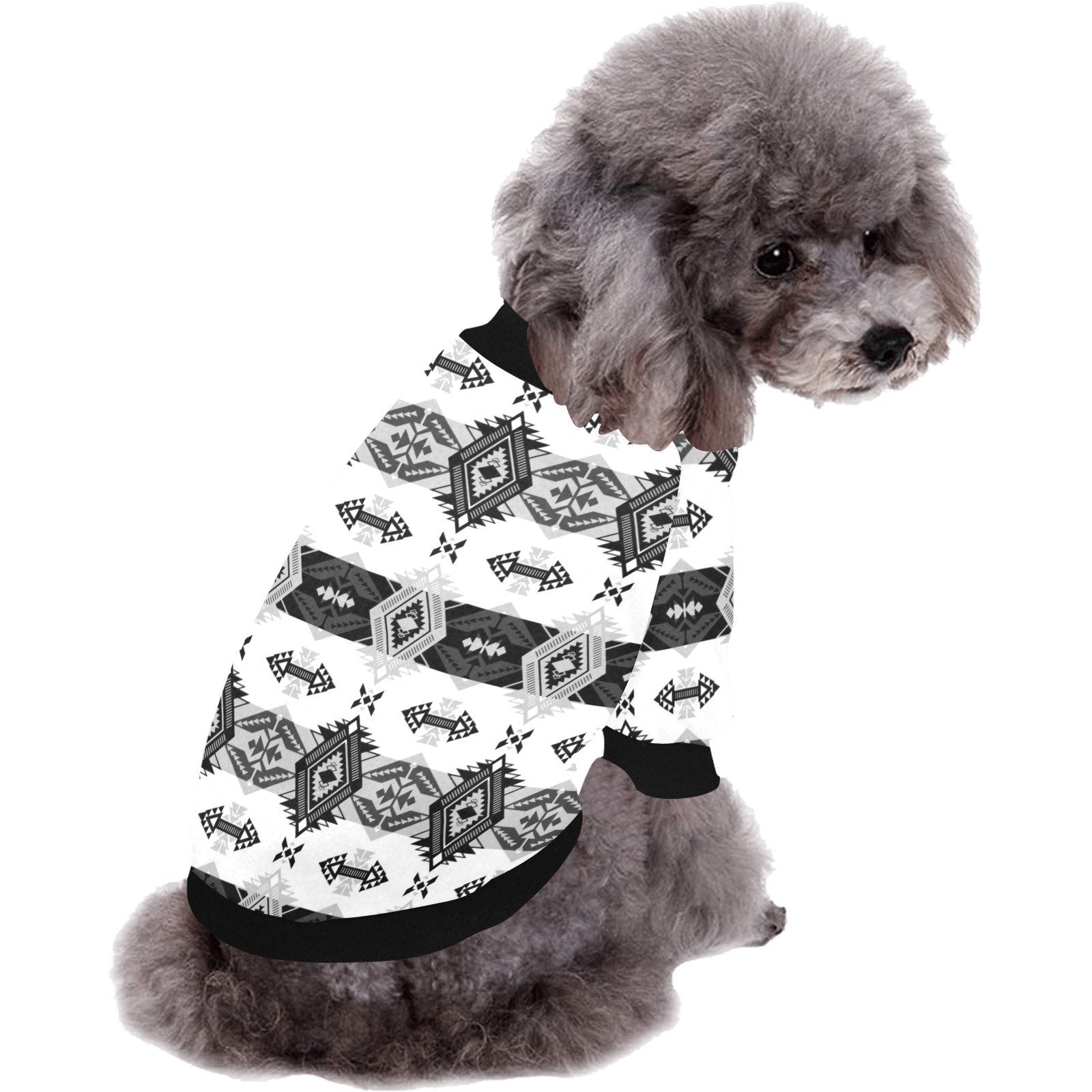 Sovereign Nation Black and White Pet Dog Round Neck Shirt Pet Dog Round Neck Shirt e-joyer 