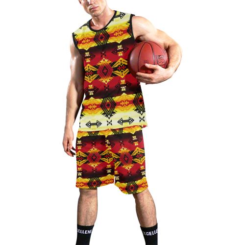 Sovereign Nation Fire All Over Print Basketball Uniform Basketball Uniform e-joyer 