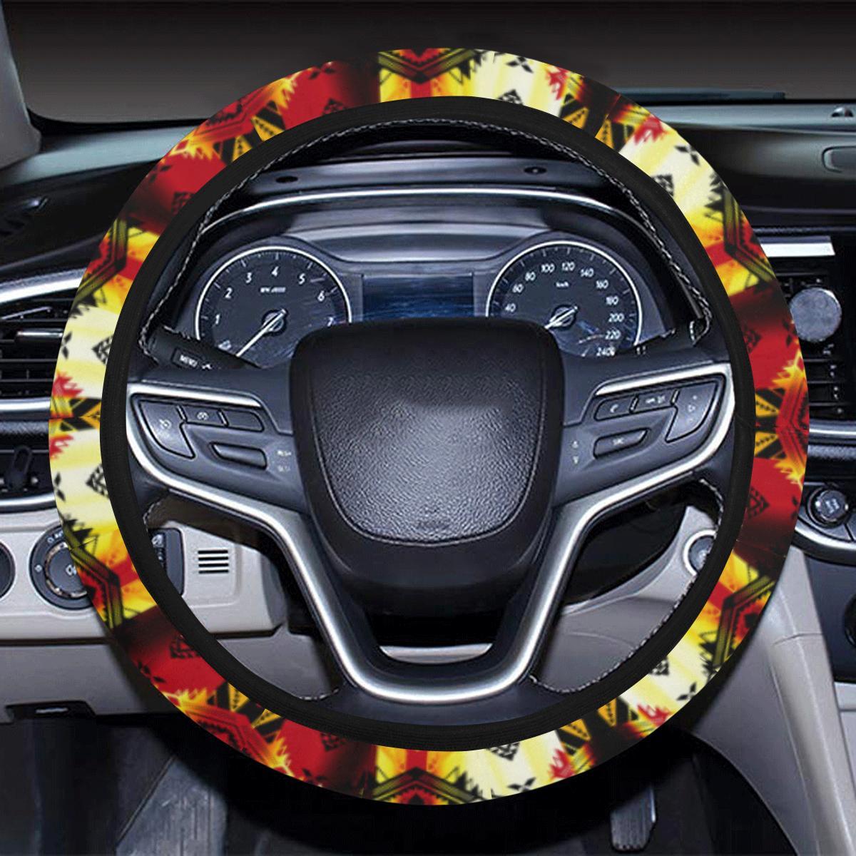 Sovereign Nation Fire Steering Wheel Cover with Elastic Edge Steering Wheel Cover with Elastic Edge e-joyer 