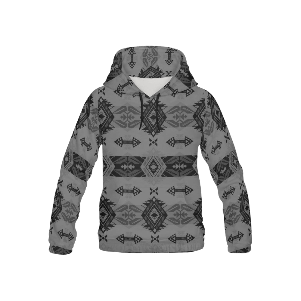 Sovereign Nation Gray All Over Print Hoodie for Kid (USA Size) (Model H13) All Over Print Hoodie for Kid (H13) e-joyer 