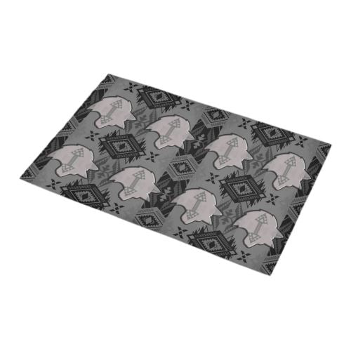 Sovereign Nation Gray with Wolf Bath Rug 16''x 28'' Bath Rug 16''x 28'' e-joyer 