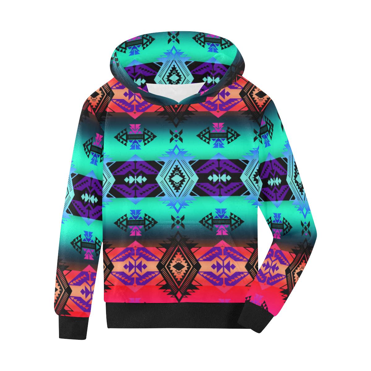 Sovereign Nation Sunrise Kids' All Over Print Hoodie (Model H38) Kids' AOP Hoodie (H38) e-joyer 