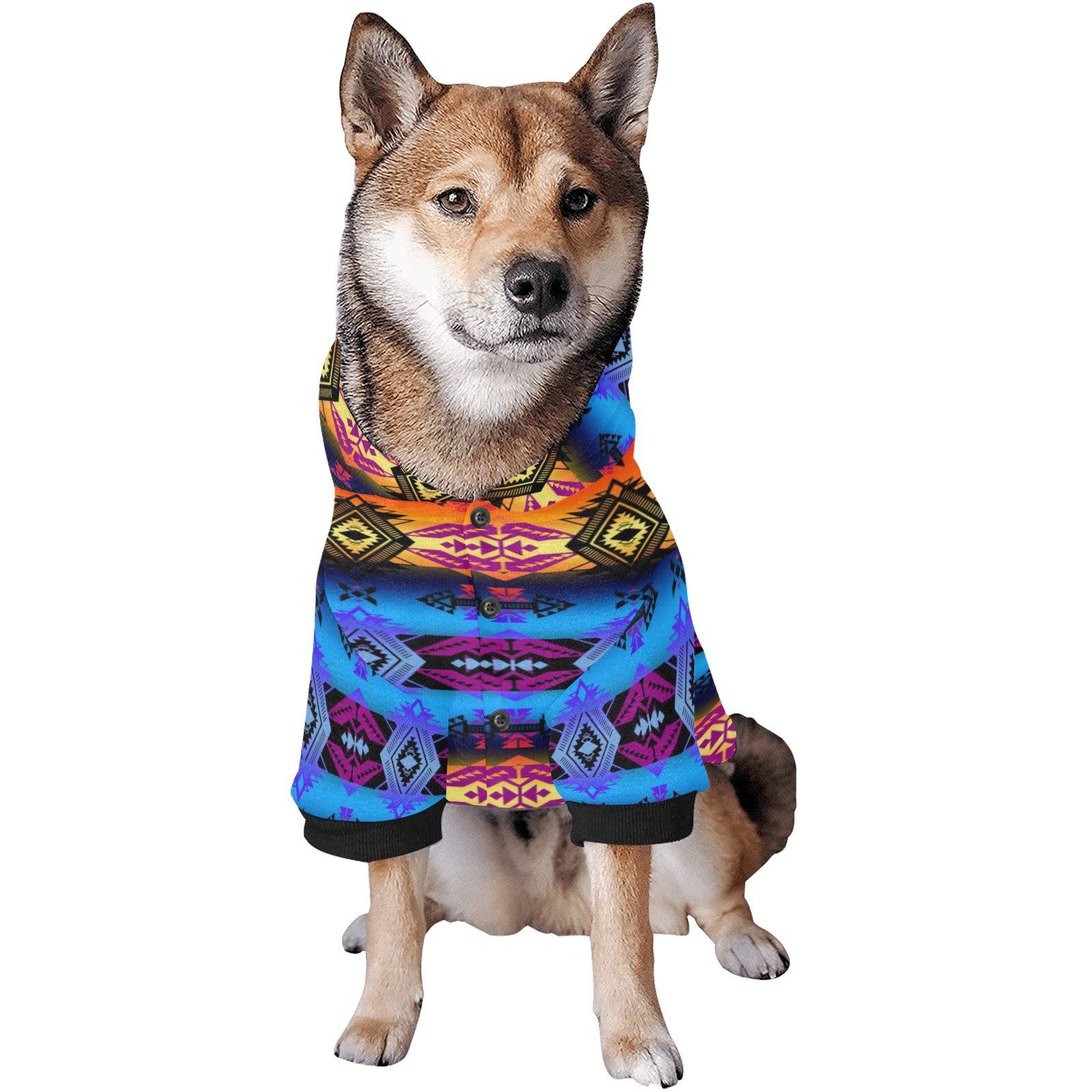 Sovereign Nation Sunset Pet Dog Hoodie Pet Dog Hoodie e-joyer 