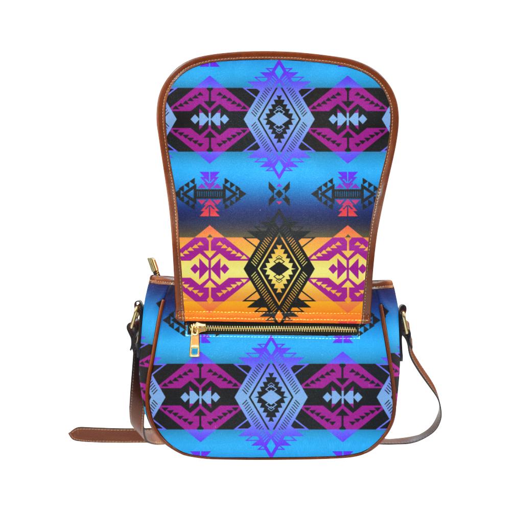Soveriegn Nation Sunset Saddle Bag/Small (Model 1649) Full Customization Saddle Bag/Small (Full Customization) e-joyer 