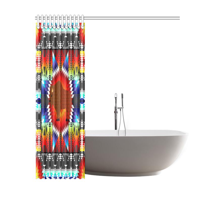 Standing Buffalo Star Shower Curtain 60"x72" Shower Curtain 60"x72" e-joyer 