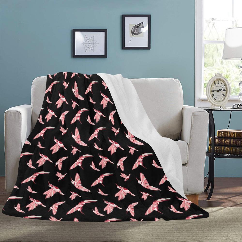 Strawberry Black Ultra-Soft Micro Fleece Blanket 60"x80" Ultra-Soft Blanket 60''x80'' e-joyer 