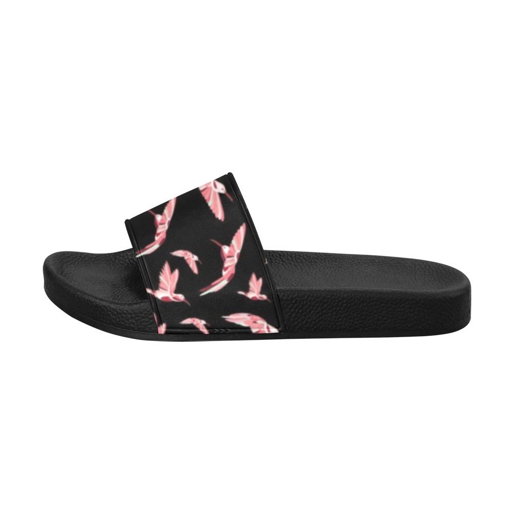 Strawberry Black Women's Slide Sandals (Model 057) Women's Slide Sandals (057) e-joyer 