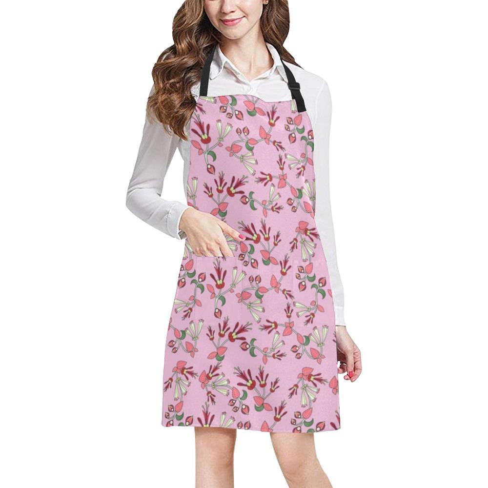 Strawberry Floral All Over Print Apron All Over Print Apron e-joyer 