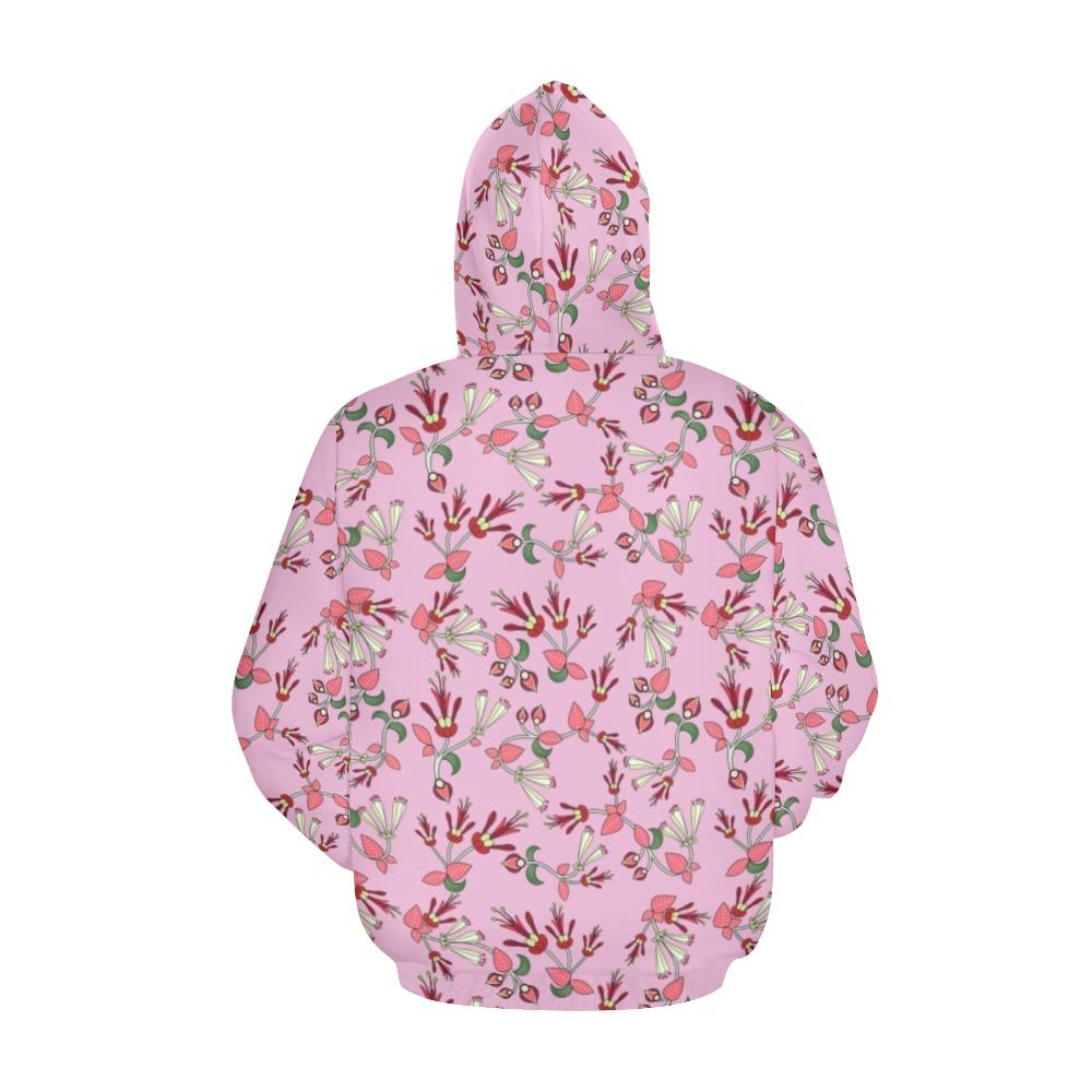 Strawberry Floral All Over Print Hoodie for Women (USA Size) (Model H13) All Over Print Hoodie for Women (H13) e-joyer 