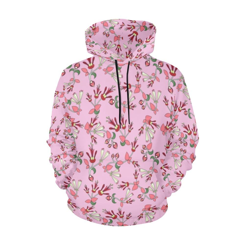 Strawberry Floral All Over Print Hoodie for Women (USA Size) (Model H13) All Over Print Hoodie for Women (H13) e-joyer 