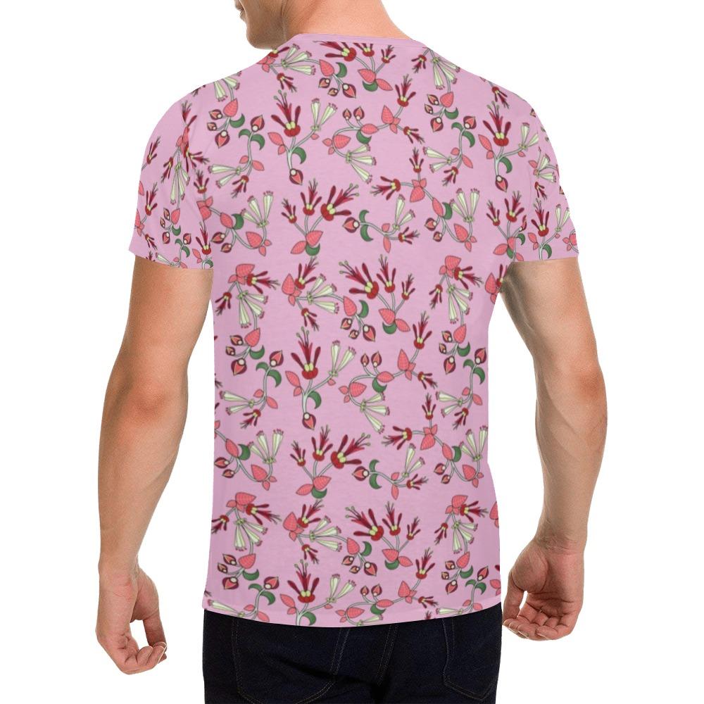 Strawberry Floral All Over Print T-Shirt for Men (USA Size) (Model T40) All Over Print T-Shirt for Men (T40) e-joyer 