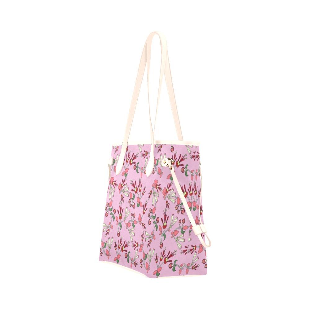 Strawberry Floral Clover Canvas Tote Bag (Model 1661) Clover Canvas Tote Bag (1661) e-joyer 