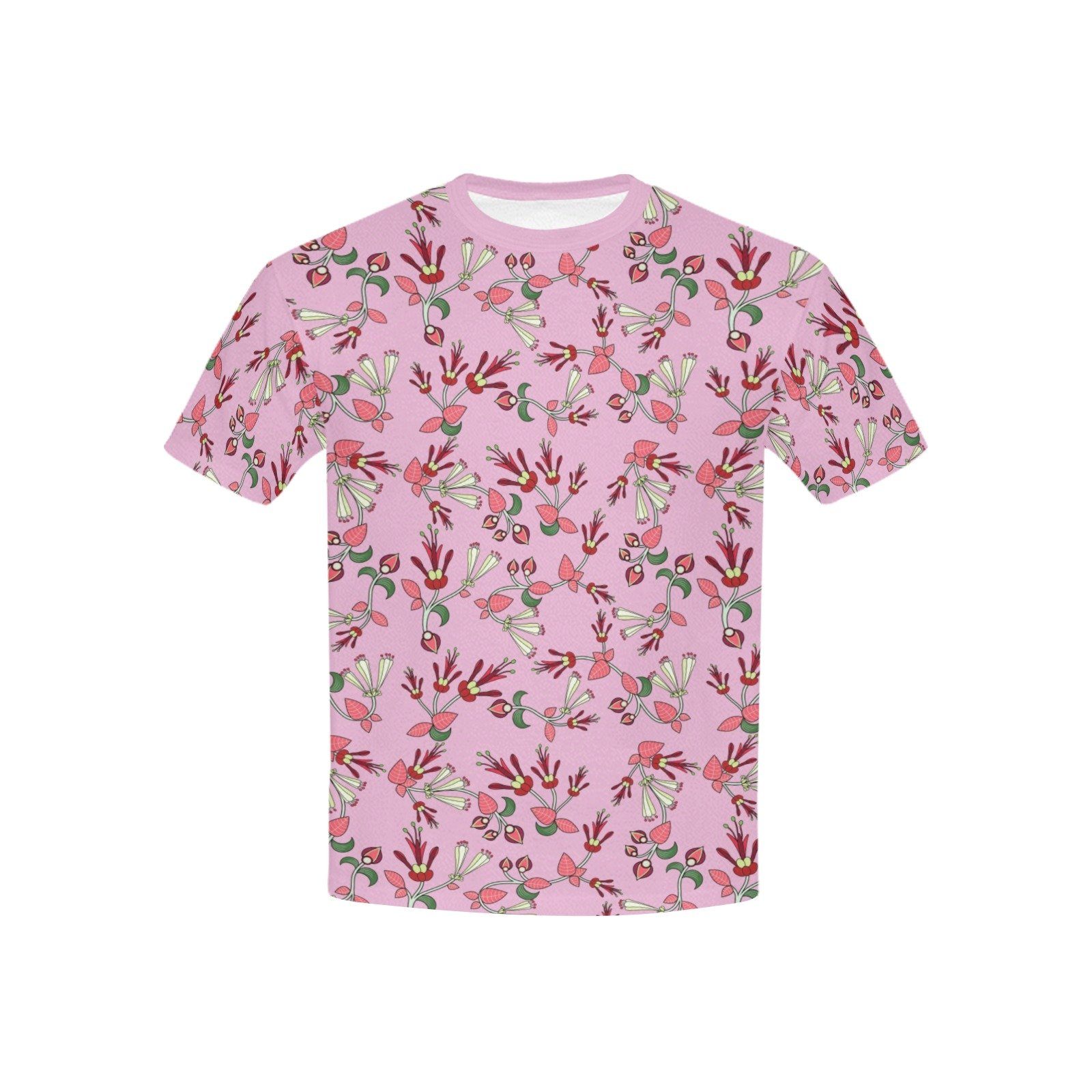 Strawberry Floral Kids' All Over Print T-shirt (USA Size) (Model T40) All Over Print T-shirt for Kid (T40) e-joyer 