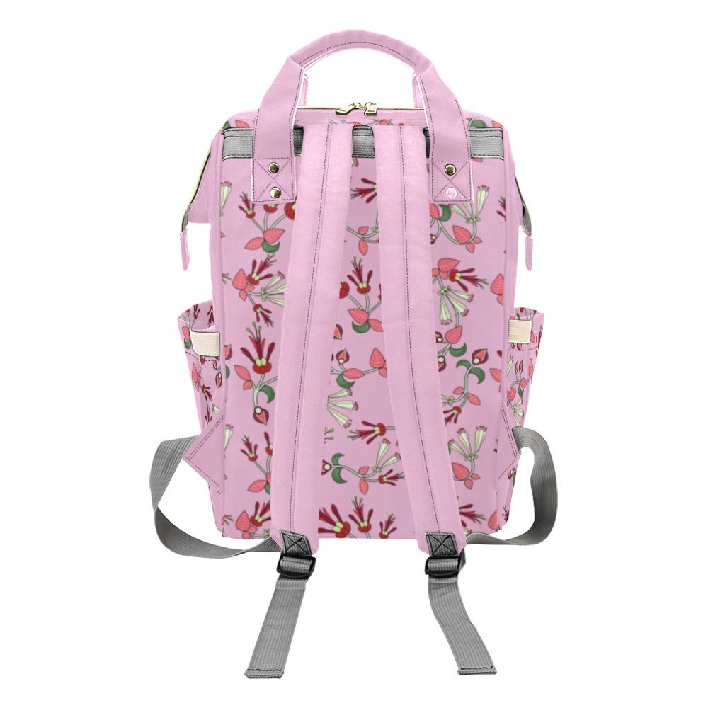 Strawberry Floral Multi-Function Diaper Backpack/Diaper Bag (Model 1688) bag e-joyer 