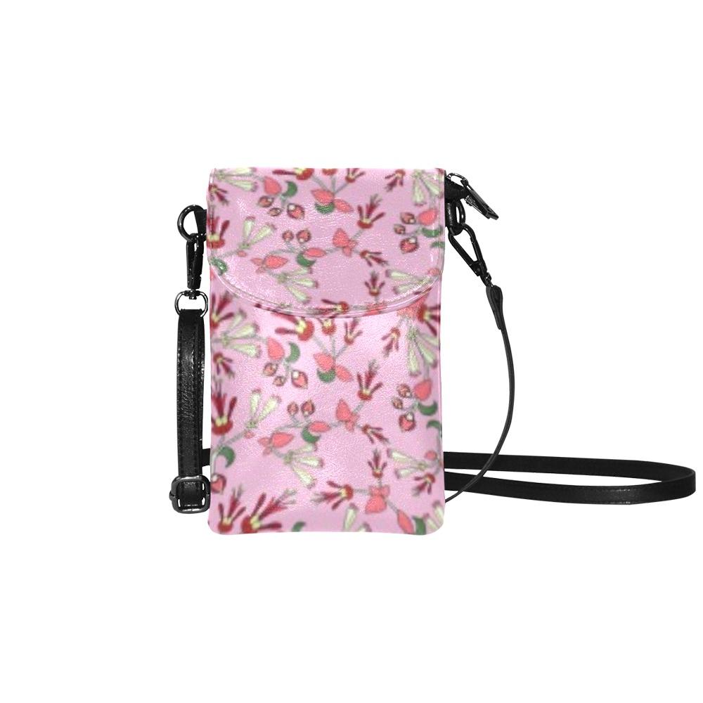 Strawberry Floral Small Cell Phone Purse (Model 1711) Small Cell Phone Purse (1711) e-joyer 