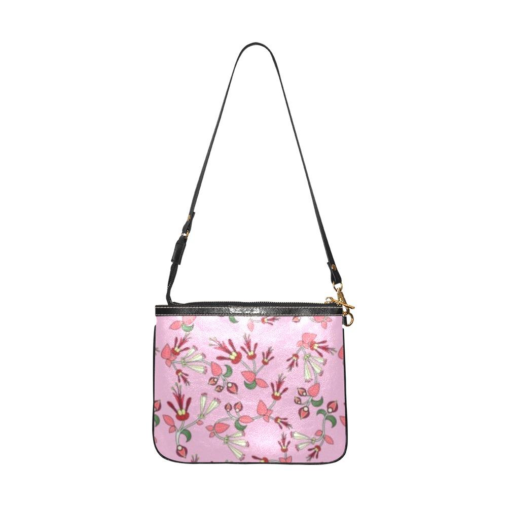 Strawberry Floral Small Shoulder Bag (Model 1710) Small Shoulder Bag (1710) e-joyer 