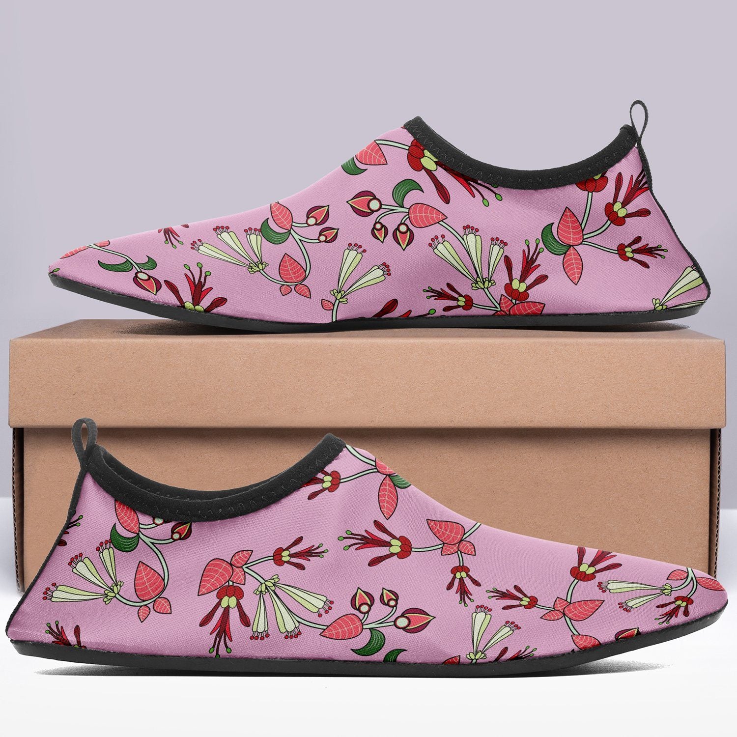 Strawberry Floral Sockamoccs Slip On Shoes Herman 