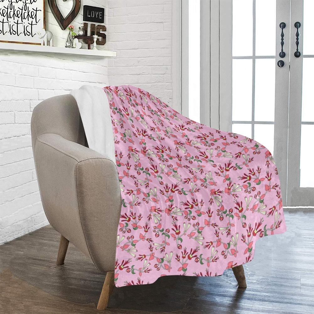 Strawberry Floral Ultra-Soft Micro Fleece Blanket 40"x50" Ultra-Soft Blanket 40''x50'' e-joyer 