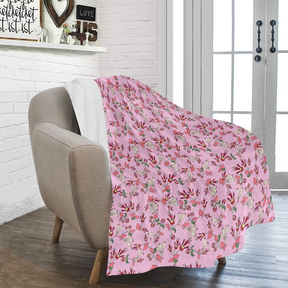 Strawberry Floral Ultra-Soft Micro Fleece Blanket 50"x60" Ultra-Soft Blanket 50''x60'' e-joyer 